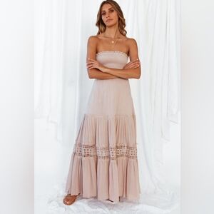 Fortunate One Agatha Maxi Dress Mocha XS